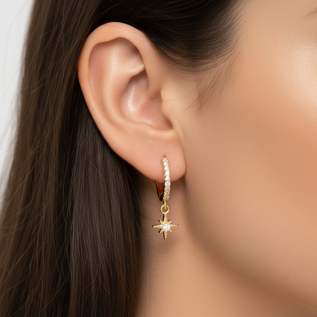 Hoop-Ohrringe Mit Zirkonia - StarGold