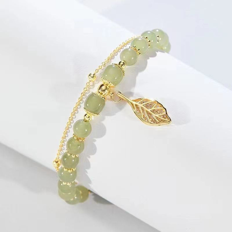 Jade Armband Mit Blattdesign - JadeLeaf