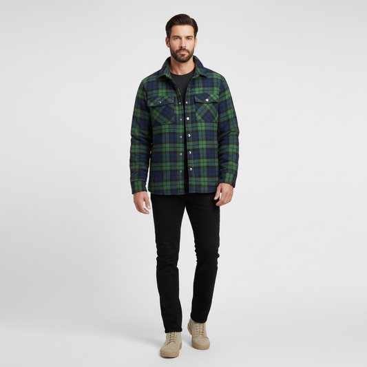 Kariertes Flanell Jacke Für Herren - Karl