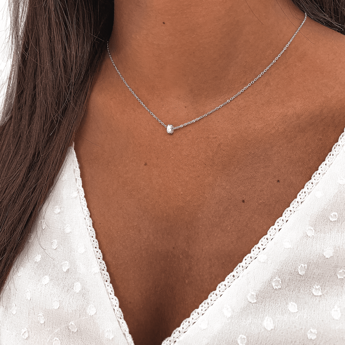 Kette Mit Zirkonia-Anhänger - GlimmerCircle