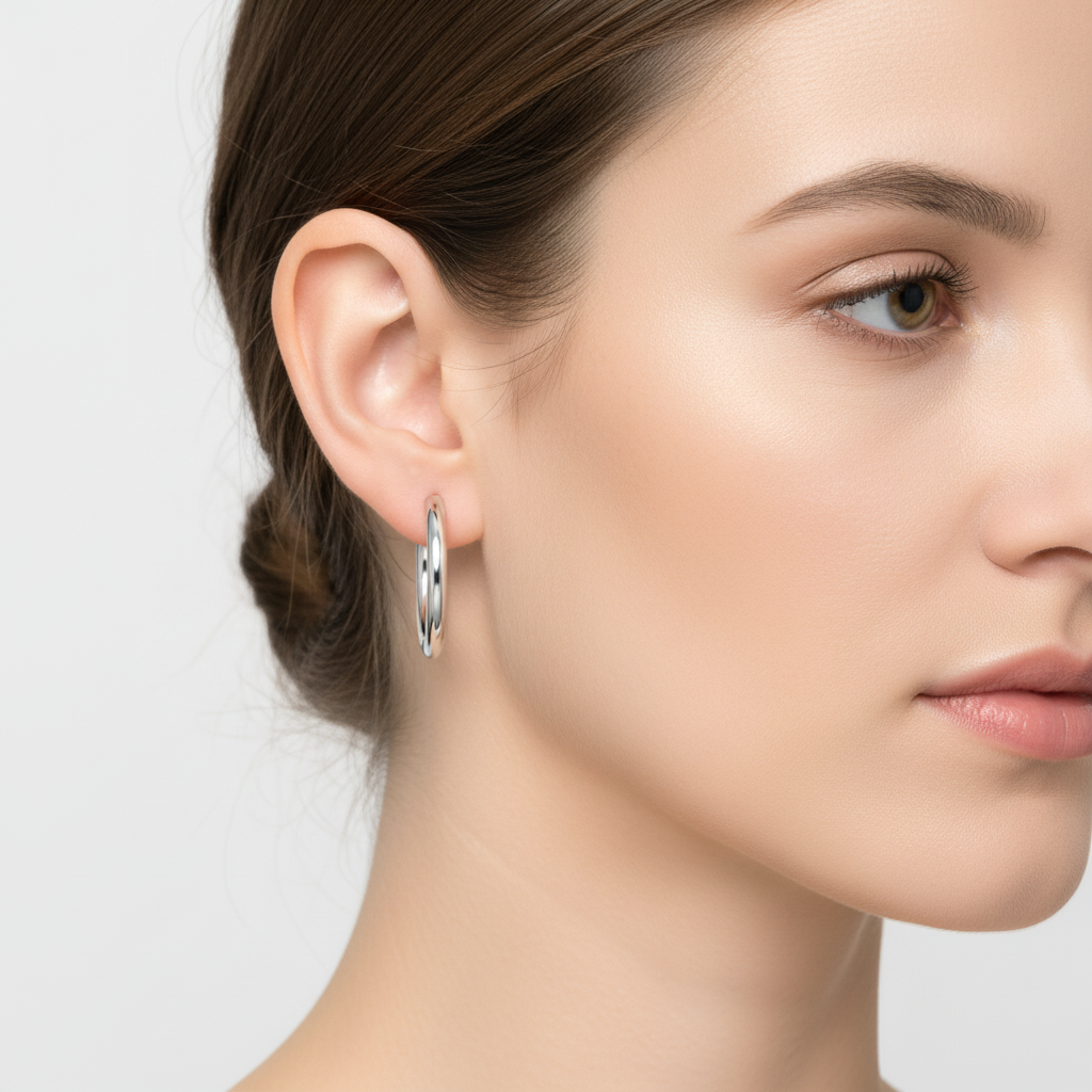 Klassische Creolen Aus Silber - StyleHoop
