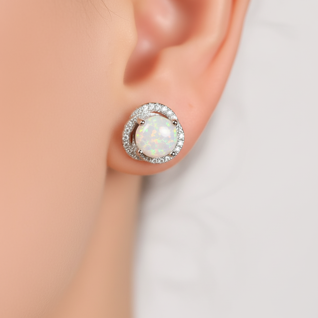 Kleeblatt-Ohrringe Aus Opal - LuckStone