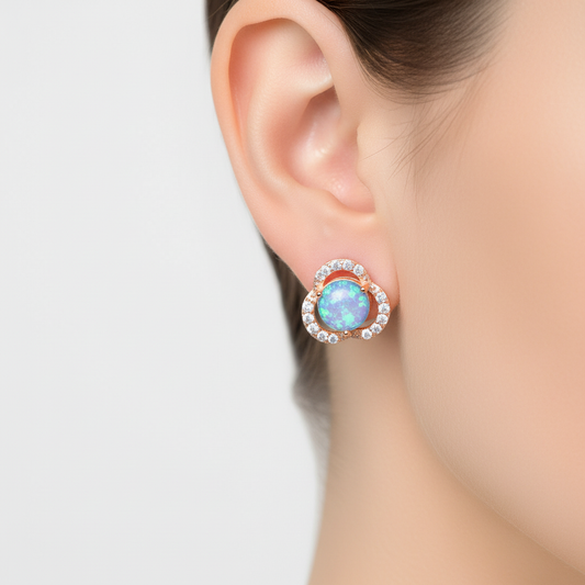 Kleeblatt-Ohrringe Aus Opal - LuckStone