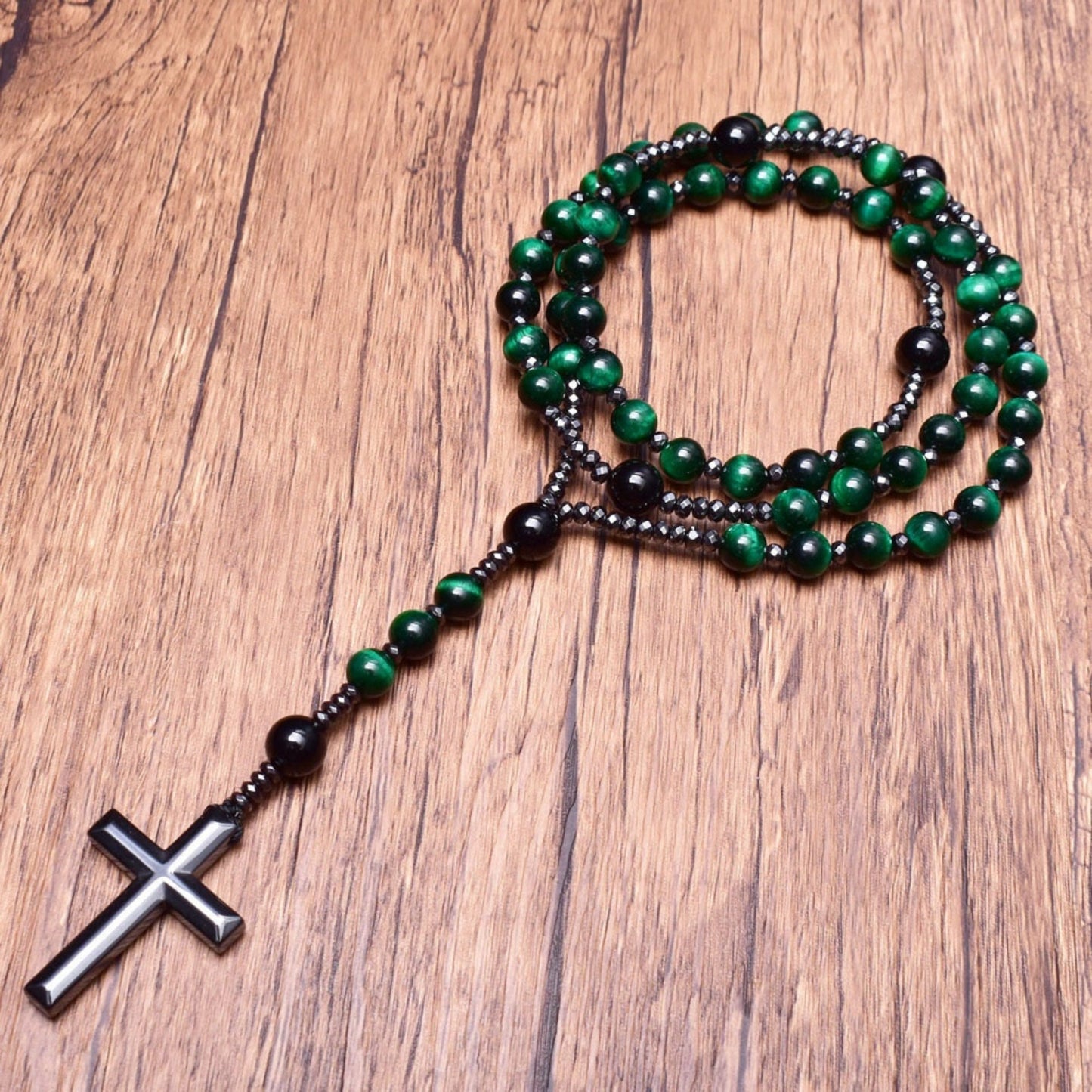 Kreuz-Rosenkranz-Halskette - PowerNecklace