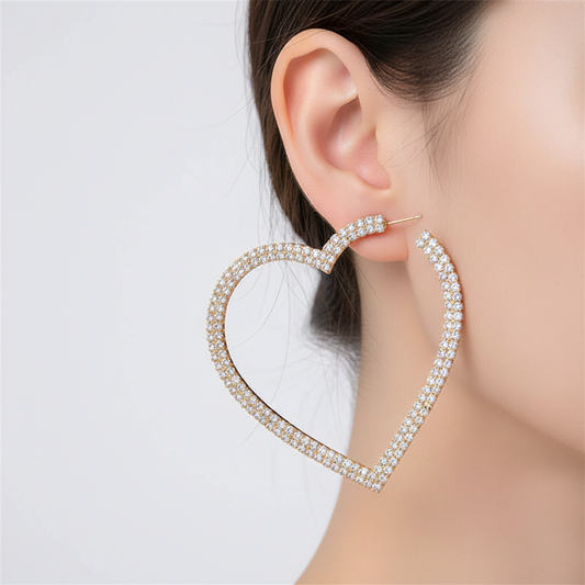 Kristallohrringe In Herzform - HeartSparkle