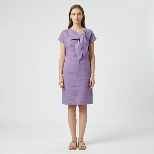 Kurzärmliges Kleid Mit Schleifendetail - Traci