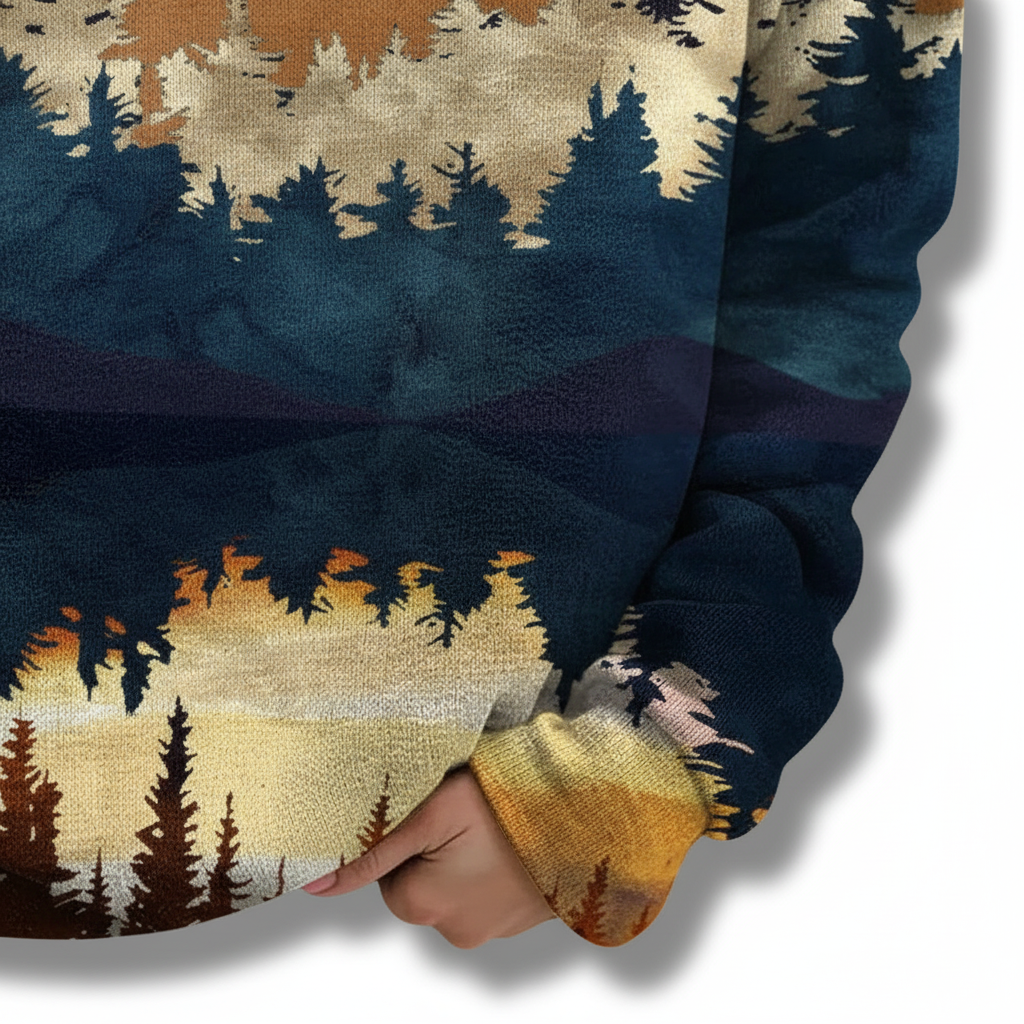 Landschaftsprint Pullover - Franziska