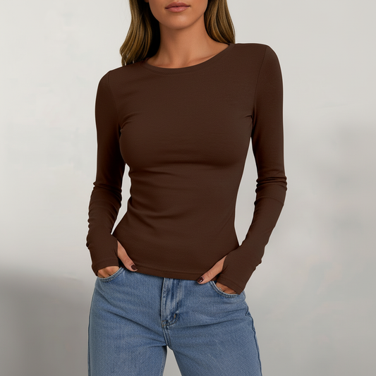 Langarmshirt Mit Rundhalsausschnitt - Gudrun