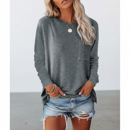 Langarmshirt Mit Rundhalsausschnitt - Simone