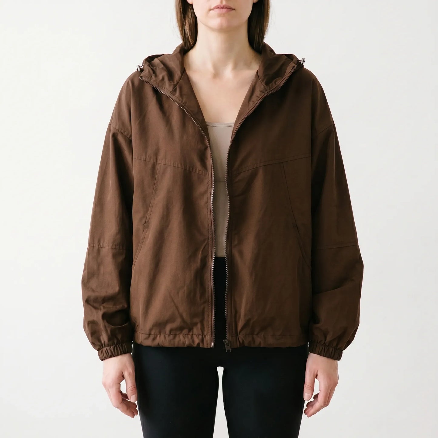 Lässige Windbreaker Jacke Mit Kapuze - Regina
