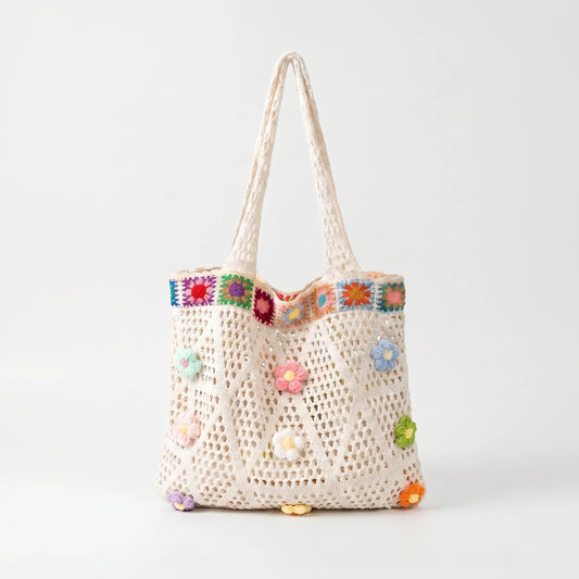 Legere Häkeltasche Mit Blumendetails - Florinta