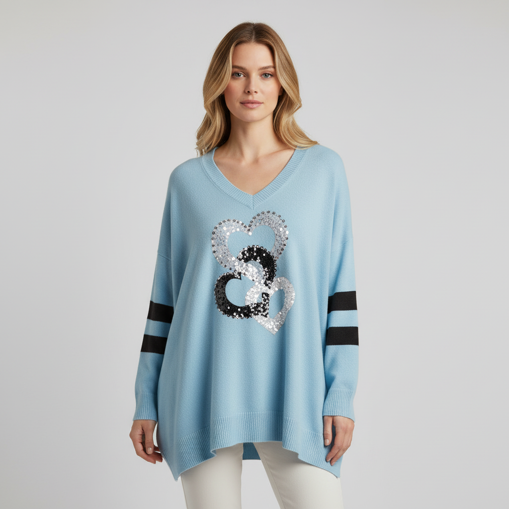 Lockerer V-Pullover - Rita