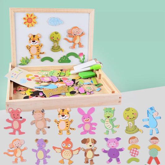 KreativBox Magnetspiel – Lernspaß mit Puzzle & Zeichentafel