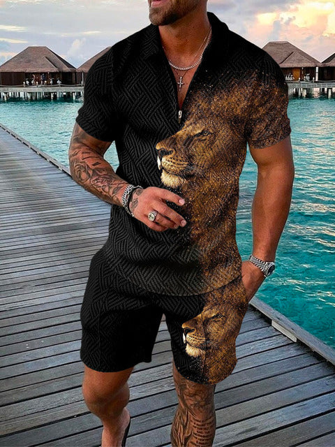 Zweiteiliges Herren-Sommer-Set mit T-Shirt und Shorts – Damon
