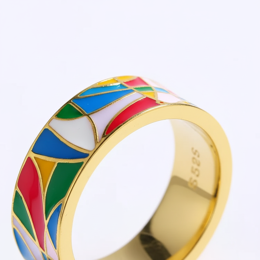 Minimalistischer Zirkonaring - EnamelJewelry