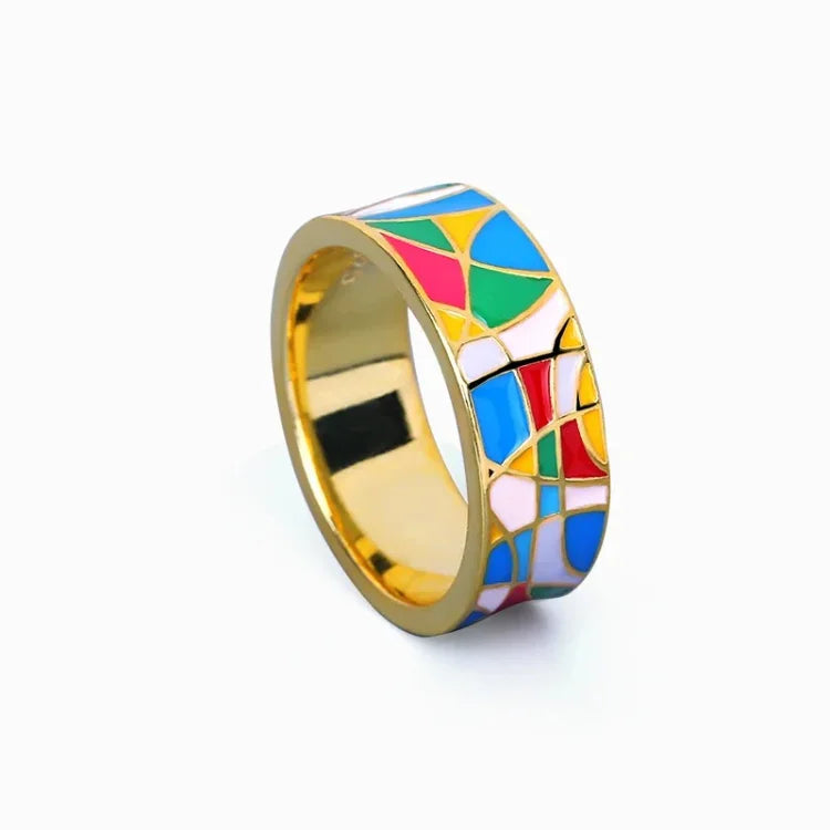 Minimalistischer Zirkonaring - EnamelJewelry
