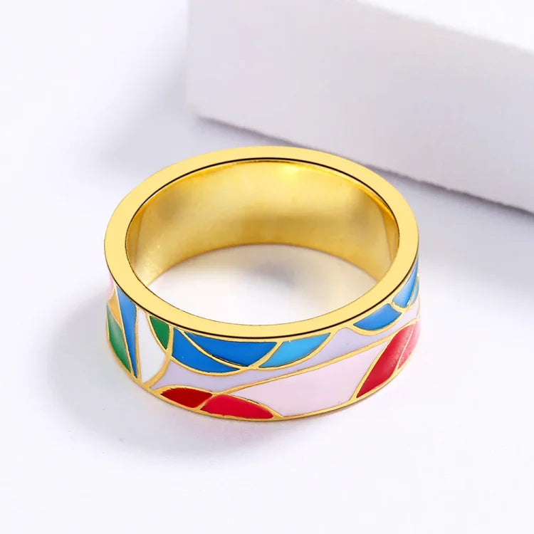 Minimalistischer Zirkonaring - EnamelJewelry