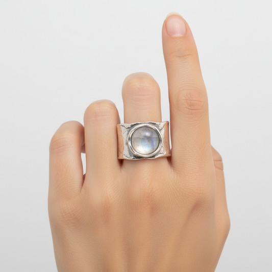 Mondsteinring Aus Silber - Silverspark