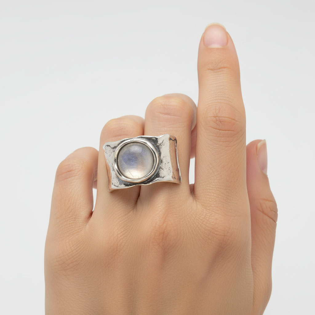 Mondsteinring Aus Silber - Silverspark