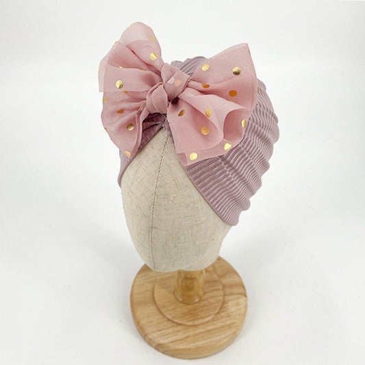 Weiche Baby-Turbanmütze mit Rüschendetail – Herbstzauber KuschelGlanz (1+1 Gratis)