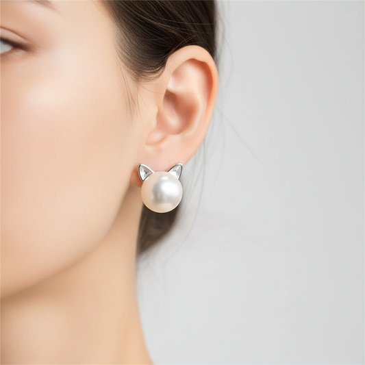 Ohrringe Mit Katzensilhouette - CatPearl