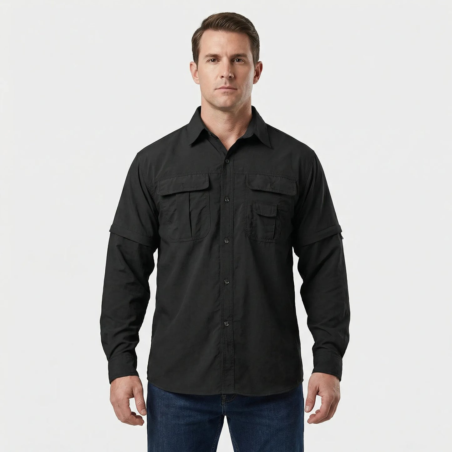 Outdoorshirt Met Afritsbare Mouwen - Brett