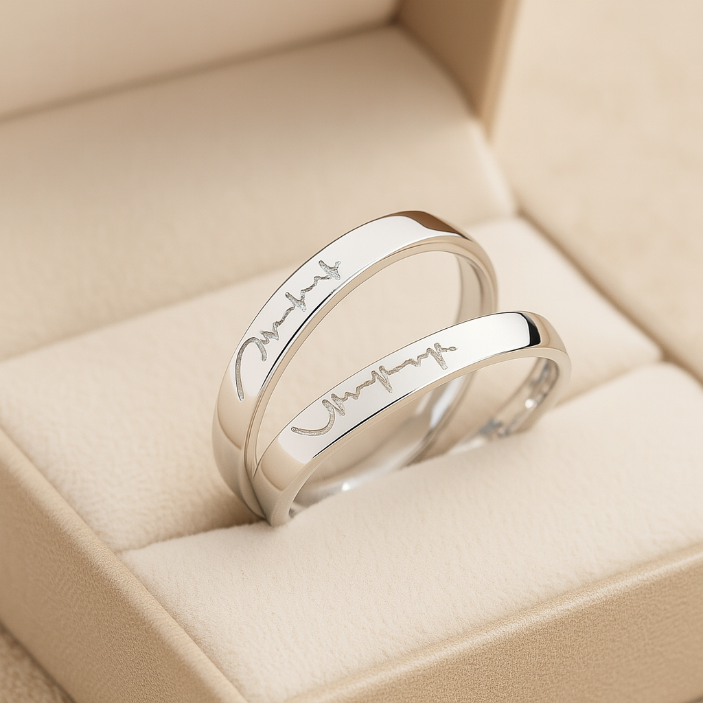 Paar ewig | Herz Matching PAR Ringe Set für immer