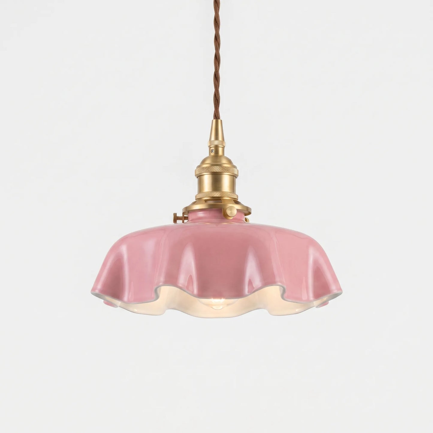 Retro French-Style Pendant Lamp With Scalloped Shade - Lumettis