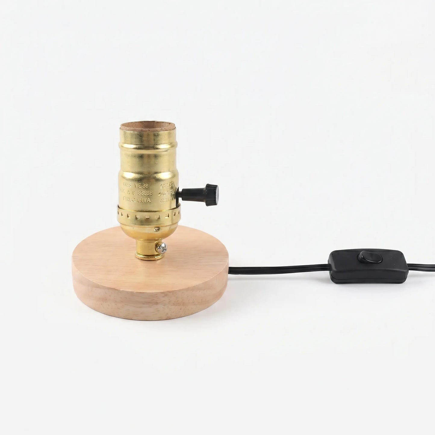 Retro Geometric Wooden Lamp Base - Lumvorra