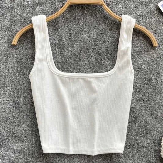 Cropped Tanktop, einfarbig – Zayra