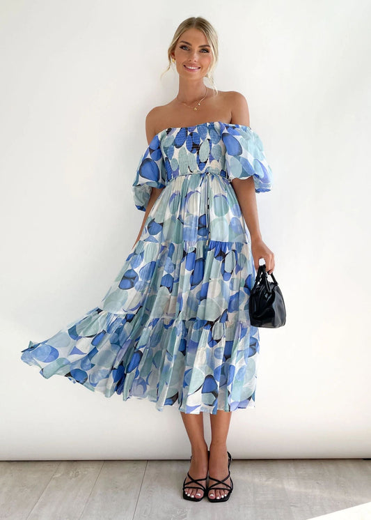 Schulterfreies Midikleid – Talia