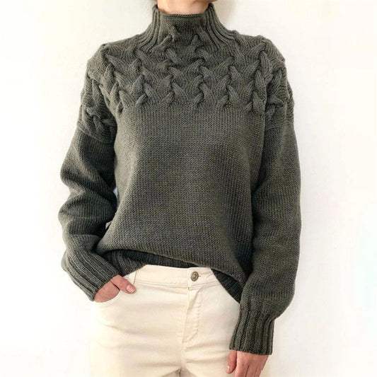 Strickpullover für Damen mit Kragen – Sienna