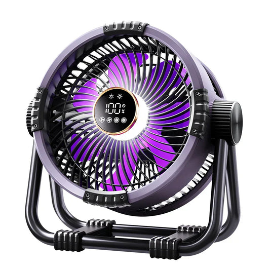 Campingventilator mit 20000mAh Akku, LED-Licht & Fernbedienung – WindMate