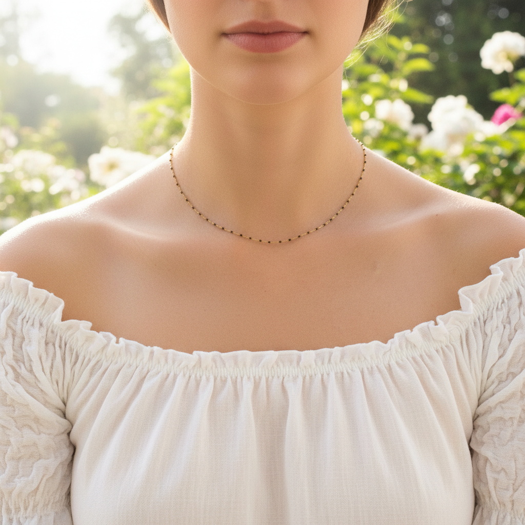 Schlichte Perlenkette - MysticNecklace