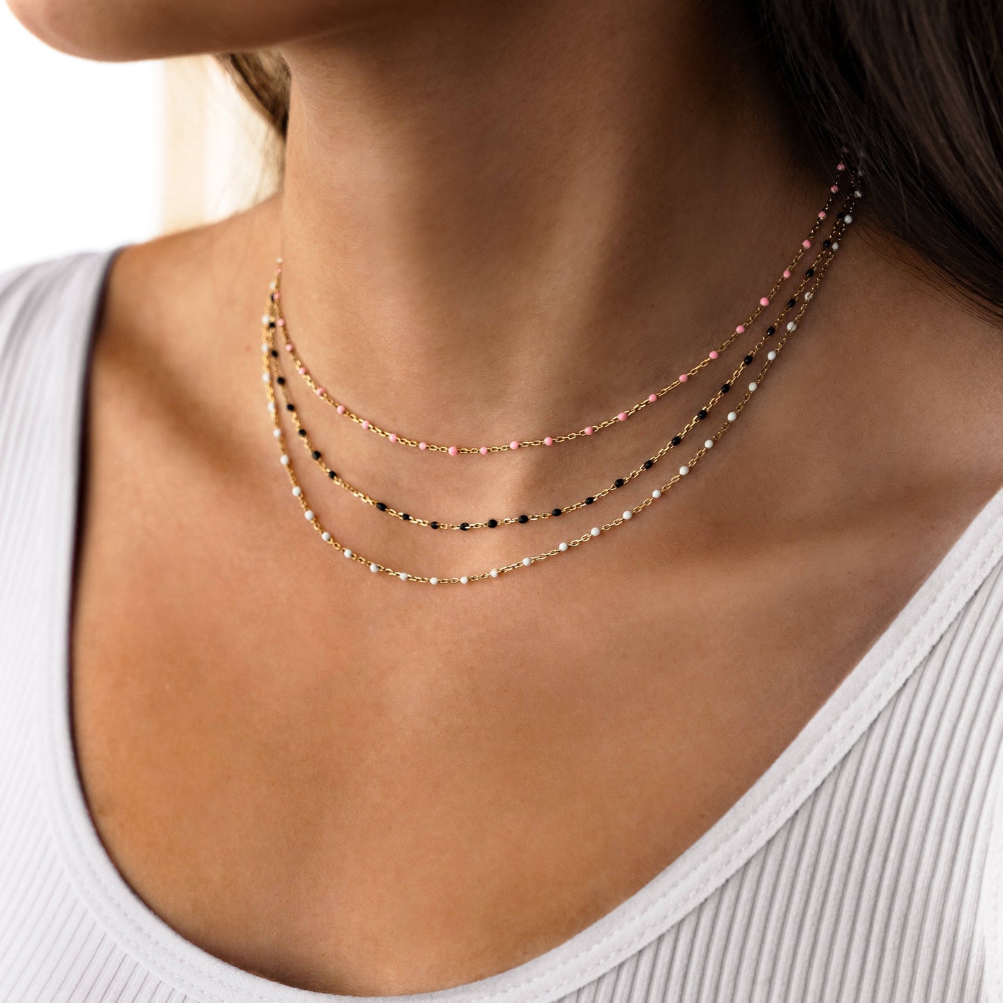 Schlichte Perlenkette - MysticNecklace