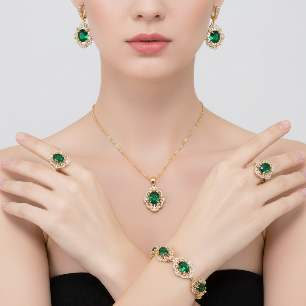 Schmuckset Mit Zirkonia - GlamourEssence