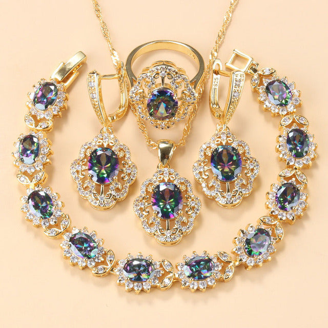Schmuckset Mit Zirkonia - GlamourEssence
