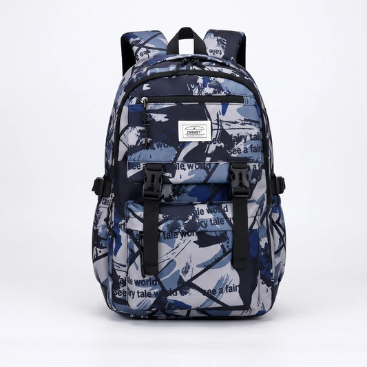 Schulrucksack Mit Abstraktem Print - Scholum