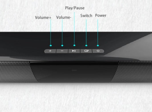 Kabelloses Bluetooth-Soundbar-Stereolautsprechersystem mit FM & USB – CineWave