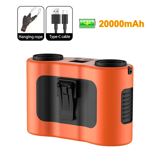 Tragbarer Taillenclip-Lüfter mit zwei Luftauslässen und 20.000mAh Batterie – BreezeMate
