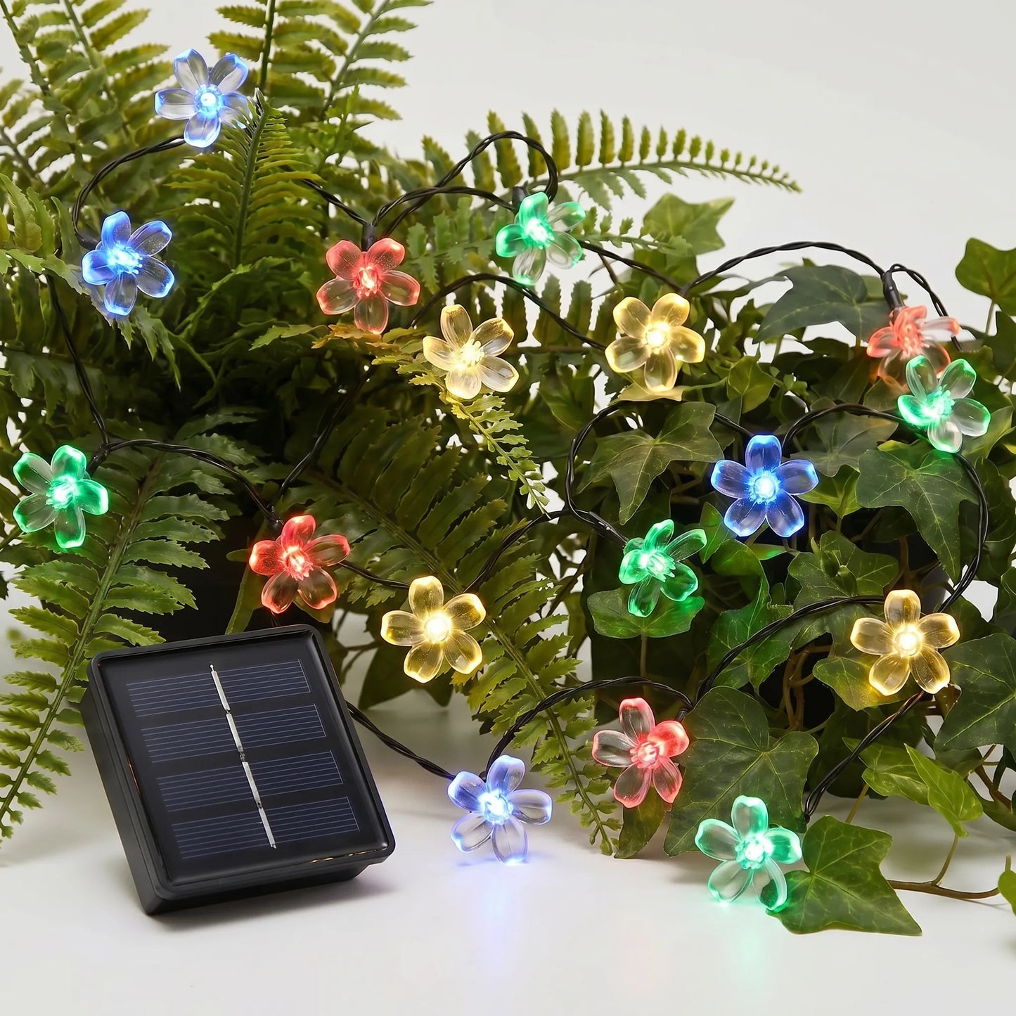 Solar-Powered LED Blossom String Lights - Blossara
