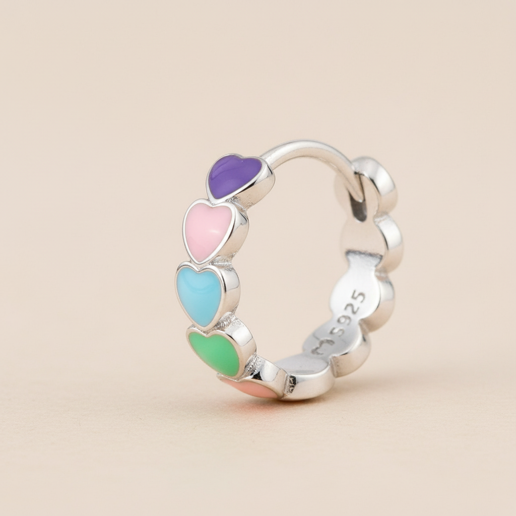 Sterling-Silber Ohrringe - Heartshine