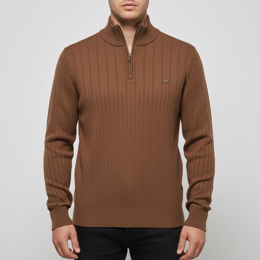 Strickpullover Mit Reißverschluss - CollarSweater