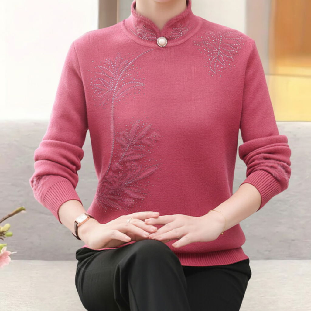 Strickpullover Mit Hohem Kragen - Susanne