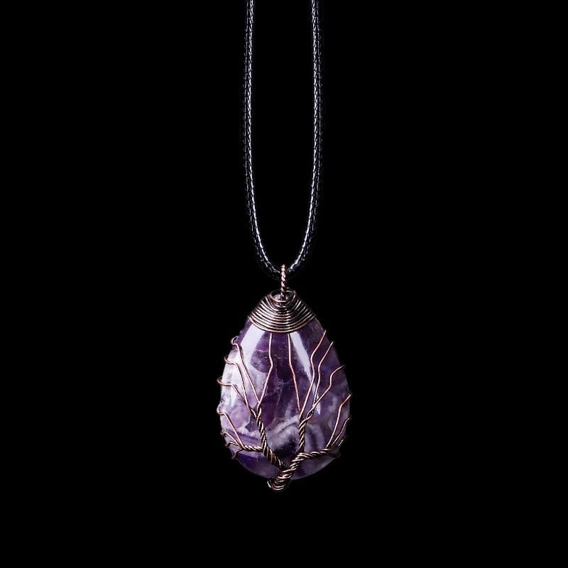 Tropfenförmige Kette - AmethystDream