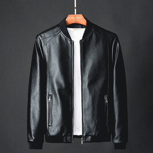 Stilvolle Herren Lederjacke aus Kunstleder mit Präzisionsdetails – Tarek