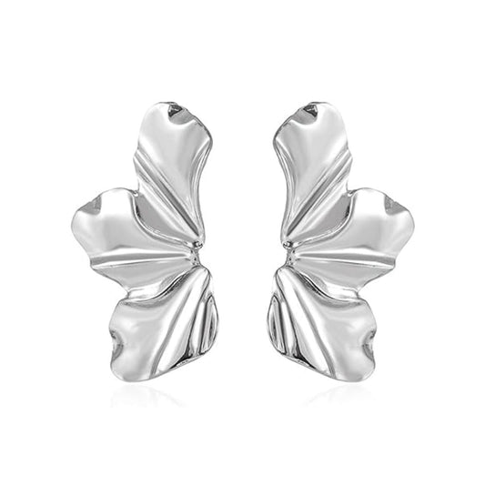 Silberne Schmetterling Ohrringe, glänzend, modisch, Damen Schmuck, elegantes Design