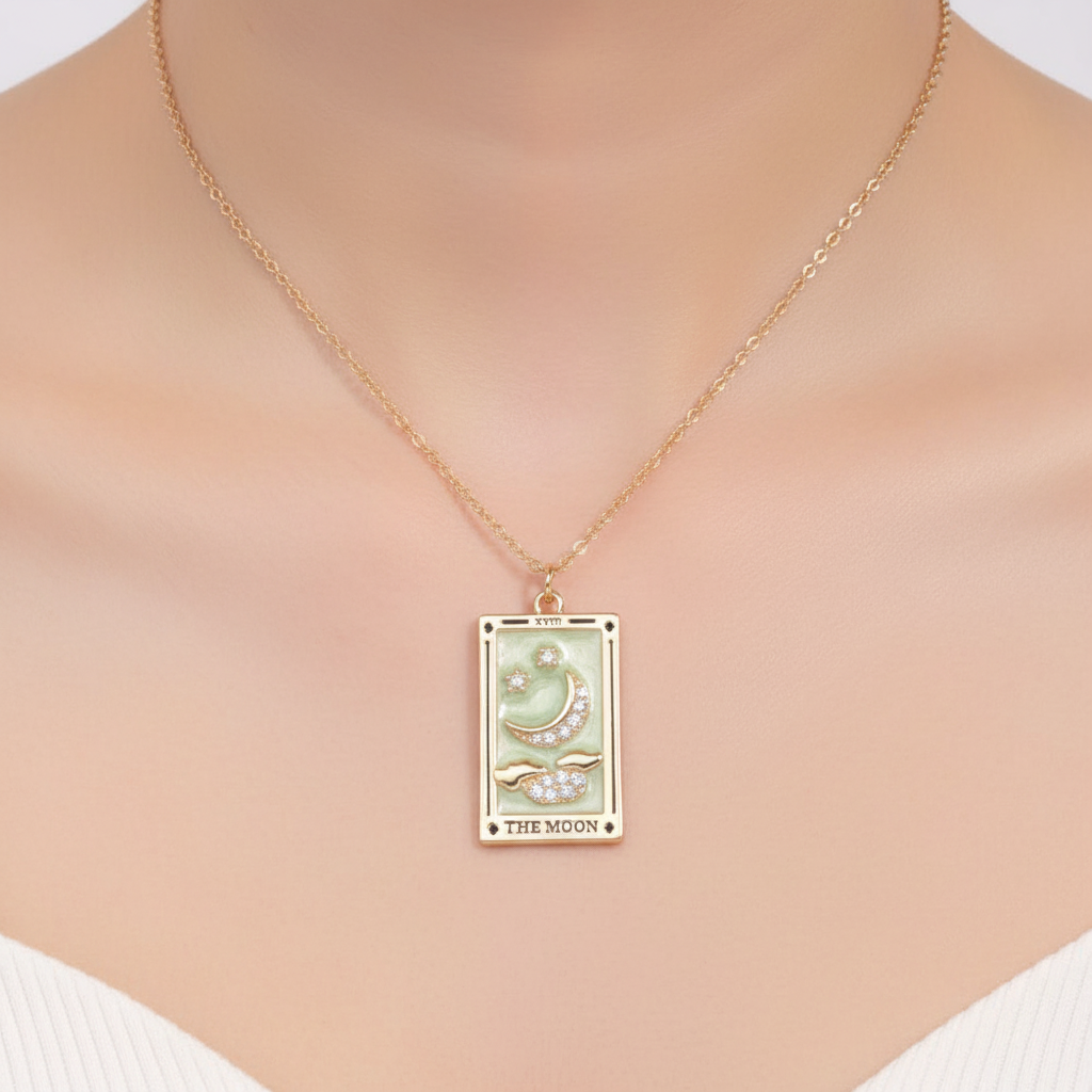 Vergoldete Tropfen-Halskette - TarotJewelry