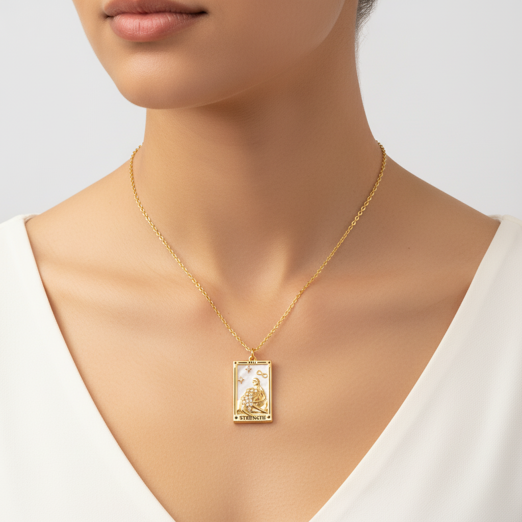 Vergoldete Tropfen-Halskette - TarotJewelry