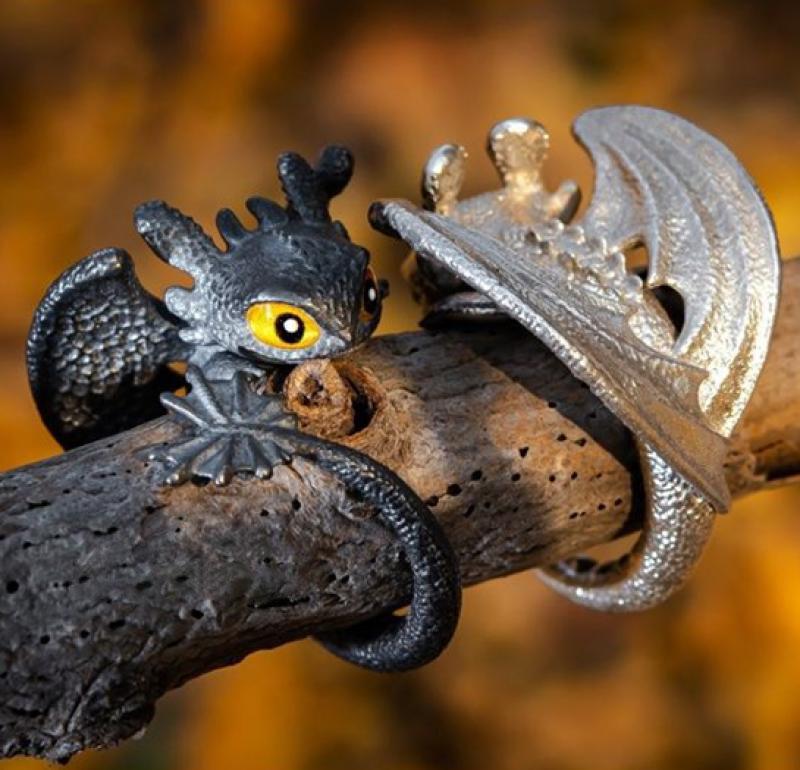 Verstellbarer Paar Ring - DragonHeart